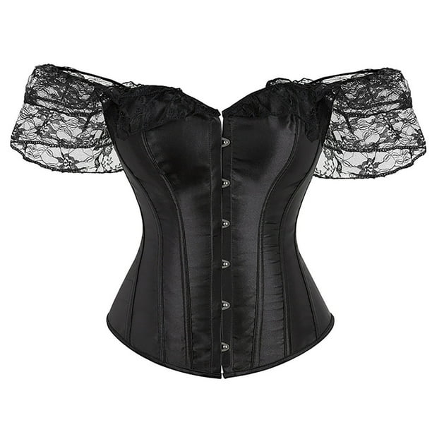 Lolmot Corsets For Women Overbust Corset Bustier Lingerie Top Gothic  Bandage Shapewear Sexy Underwear 