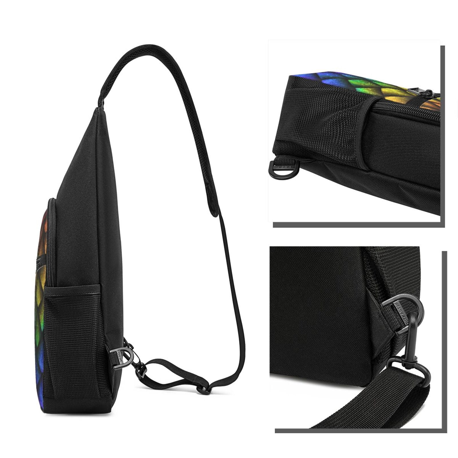 Xecao's Dragon Scales Print Sling Bag: A Versatile Chest, Shoulder, and Crossbody Backpack for Casual Days Out, Perfect for Both Men and Women