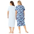 thumbnail image 2 of Dreams & Co. Plus Size 2-Pack Long Sleepshirts, 2 of 6