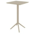thumbnail image 3 of Compamia Sky Ares Square Bar Set with 2 Barstools Taupe, 3 of 5