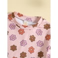 thumbnail image 5 of Toddler Baby Girl Short Set 6M 12M 18M 24M 3Y 4Y Floral Print Short Sleeve T-Shirt Crop Top and Shorts Casual Clothes Outfit, 5 of 10