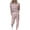 Pink, variant on Women 2 Piece Lounge Outfit Long Sleeve Stripe Tops High Waisted Jogger Pants Set Spring Travel Clothes Tracksuit (L, Purple)
