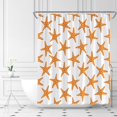 thumbnail image 2 of Starfish Shower Curtain Nautical Cute Coastal Marine Life Abstract Sea Stars Summer Ocean Themed Fabric Home Bathroom Decor Set with Hooks（84" Wx70 H）, 2 of 3