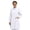 White, variant on Elegant Themed Lab Coat with Classic Collar and Slanted Pockets for Everyday Rehab and Lab Use