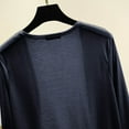 thumbnail image 6 of Jinhomg Thin Cardigan for Women Lightweight Long Sleeve Open Front Shrugs Casual Loose Solid Summer Cardigan Tops Daily Wear Navy M, 6 of 8