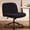 Teddy Black With Wheels, variant on IWMH Criss Cross Chair Cross Legged Office Chair with Wheels Armless Wide Seat Desk Chairs Height Adjustable Computer Task Chairs Swivel Vanity Chair for Home