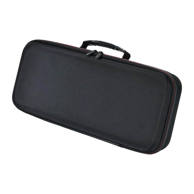 Caja de teclado Bolsa de almacenamiento de teclado Regalos multifuncionales y portátiles con doble cremallera Cerrar, carcasa con cáscara dura negra