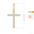 thumbnail image 3 of ANGARA IGI Certified Lab Grown 1.52 Ct Diamond Latin Cross Pendant for Women in 14K Yellow Gold (Size-2.5mm| Color-F-G| Clarity-VS) | Anniversary, Jewelry Gift for Women | Lab-Grown Diamond Necklace, 3 of 7