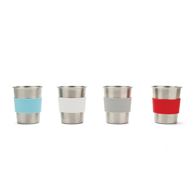 Red Rover Stainless Steel Kids' Cups with Silicone Sleeves, Set of 4 ...