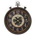 thumbnail image 2 of Monarch Specialties I 9074 - Clocks, 24" Round, Gear Mechanism, Wall Clock, Brown, Traditional, 2 of 4
