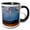 Black/White, variant on 3drose, Photograph of a Young Red Tailed Hawk Flying over a Field., 15oz Mug