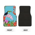 thumbnail image 7 of Salouo Tropical Jungle Flamingo for 4-Piece Floor Mats, Custom Fit Car Mats All-Weather Car Foot Mats Automotive Floor Mats for Cars, Trucks, SUVs, Vehicle Floor Liner, 7 of 7