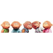 MerryMakers Five Little Monkeys Soft Finger Puppet Playset, Set of 5, 5-inches Each, based on the book series by Eileen Christelow
