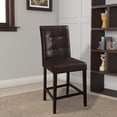thumbnail image 3 of 2 Piece Dining Set Wooden Chairs Button Tufted Height Chairs Small Kitchen Dinette Set - Brown, 3 of 3
