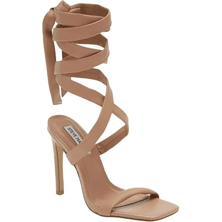 

Steve Madden Womens Utilize Faux Leather Leg Strap Heels