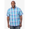 thumbnail image 5 of KingSize Men's Big & Tall Plaid Wrinkle-Resistant Short Sleeve Button Down, 5 of 6