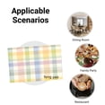 thumbnail image 5 of Amarainy Plaid Patterned Linen Table Mats Set of 4 for Home Kitchen Table Decor 12x18 inch, 5 of 5