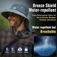 thumbnail image 3 of TOP-EX Waterproof Sun Hat Men's Wide Brim Sun Protection Hat Outdoor Trekking Hat with Neck Protection Safari Summer Hat Foldable Light Grey M/L, 3 of 7