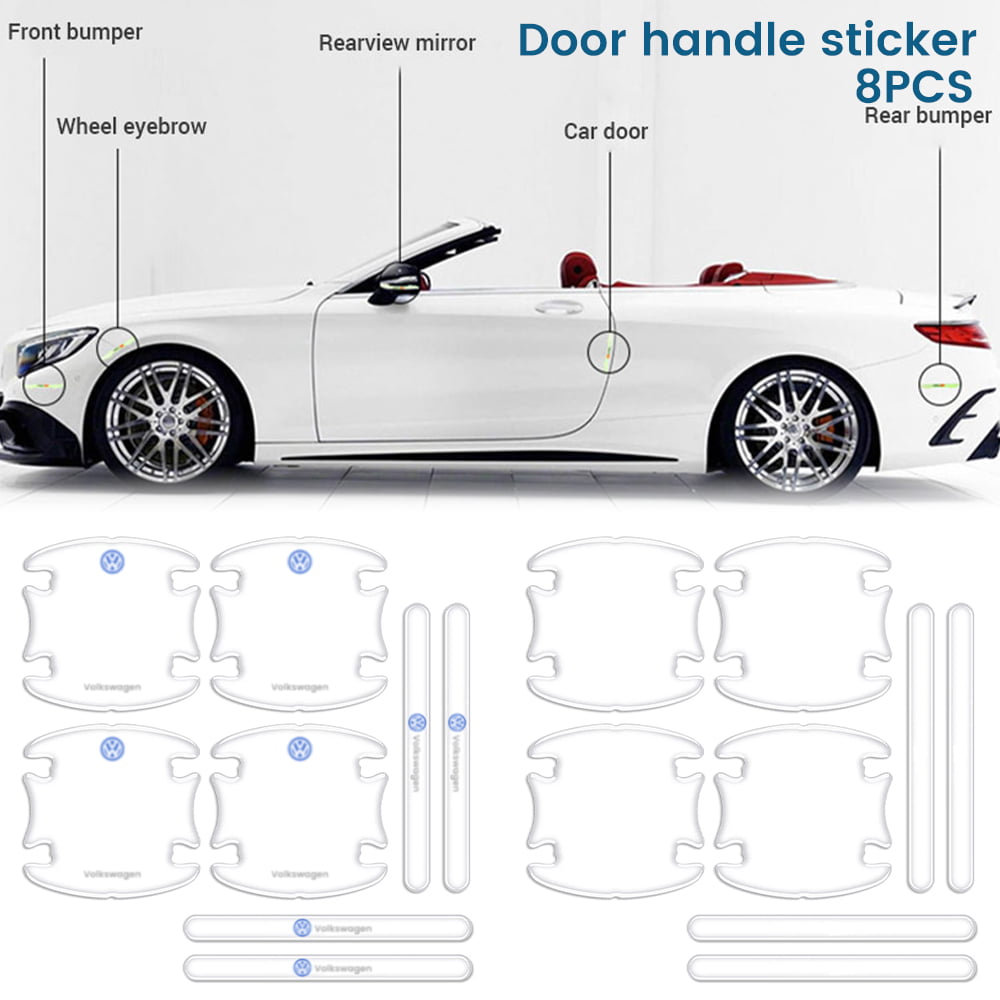 8x Universal CAR Door Handle Protector Film Scratch Paint Protect Vinyl Sticker