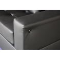 thumbnail image 5 of Lilola Home 85"W Black PVC Fabric Sofa with LED Lights, USB Charger, Storage Console, 5 of 9