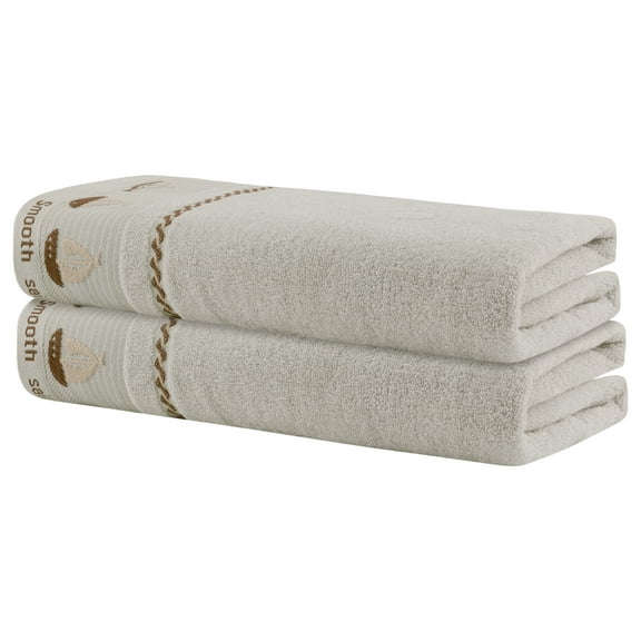 REGALWOVEN 2 Pack Oversized Bath Towel Set, Highly Absorbent and Comfort for Gym Pool Light Grey 28' x 56'