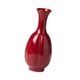 thumbnail image 2 of TISHITA Red Ceramic Vase High Decorative Vase Flower -vase -knosperet Vase for An Input Party Shelf , 9cmx22cm, 2 of 8