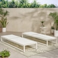 thumbnail image 3 of Christopher Knight Home Modesta Outdoor Mesh Chaise Lounges (Set of 2) by  - 76.50" W x 25.50" D x 11.50" H Black + Gray, 3 of 5