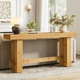 thumbnail image 6 of Tribesigns 63-Inch Solid Wood Console Table, Farmhouse Entryway Table, Sofa TableBehind Couch, Brown Entryway Hallway Foyer Table for Living Room, 6 of 21