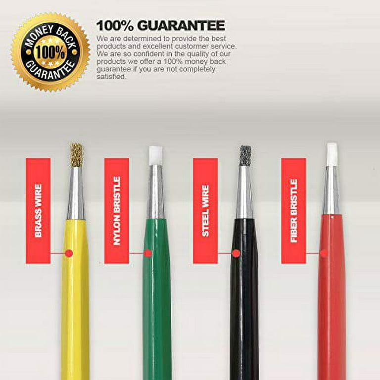 Pixiss Scratch Brush Pen Set, Fiberglass, Steel, Brass, Nylon, 5