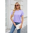 thumbnail image 2 of New Women's T Shirt Short Sleeve Crewneck Casual Tops, 2 of 3
