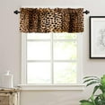 thumbnail image 4 of Leopard Pattern Window Valance,Vintage 3D Wild Animal Fur Print Home Bedroom Living Room Kitchen Decorative Valance,1 Panel 54" x 18", 4 of 6