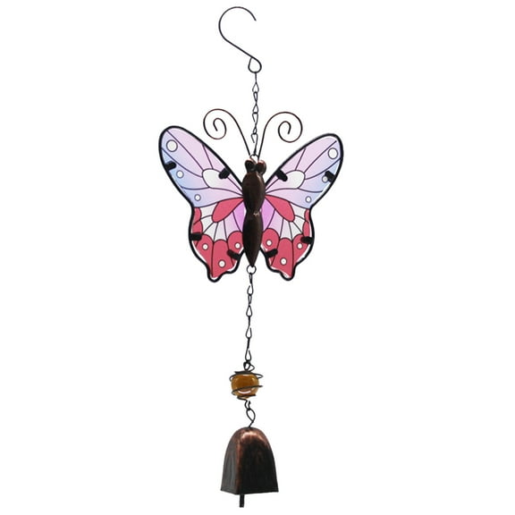 Vikakiooze 2022 Home Decor Clearance Painted Butterfly Rust-proof Metal Wind Chime Hanging Room Decoration