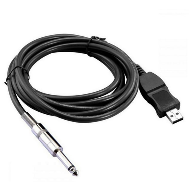 Câble Interface Guitare USB de Qualité pour Enregistrer et Amplifier les Signaux de Guitare sur Systèmes Windows