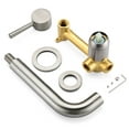 thumbnail image 6 of SUMERAIN Bathtub Faucet Wall Mount Tub Filler with Single Left-Handed Handle, Brushed Nickel, 6 of 7