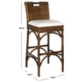 thumbnail image 3 of SAFAVIEH Fremont Square Mid Back Bar Stool, Brown, 3 of 9