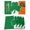 Grass Green White Red Orange, variant on St. Patrick's Day Placemats Set of 6, Irish Flag Green Lucky Shamrock Placemats for Dining Table, Place Mats for Kitchen Tabletop, Waterproof Wipeable Dining Table Mats Set