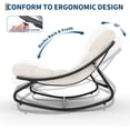 thumbnail image 5 of IdealHouse Rocking Papasan Chair 2 PCS, Outdoor Rocker Chair with Thick Waterproof Cushion, 300lbs Heavy Duty Metal Patio Rocking Chair for Garden, Porch, Nursery, Silla Mecedora para Adulto-Beige, 5 of 9