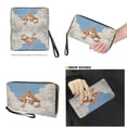 thumbnail image 4 of TSOVTHRID Cat Cloud Print 2PCS Top Handle Purse and Wallet Set for Women Trendy Tote Shoulder Bag PU Leather Hobo Bag Blue Satchel Handbag with Matching Wallet for Working Shopping, 4 of 7