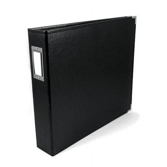 Scrapbook Classic Leather 3 Ring Album Black 12X12