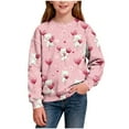 thumbnail image 2 of HAOTAGS Valentine-Print Sweatshirt for Boys & Girls(1-15), Long-Sleeve Crew-Neck Pullover Top Pink 7-8 Years, 2 of 9