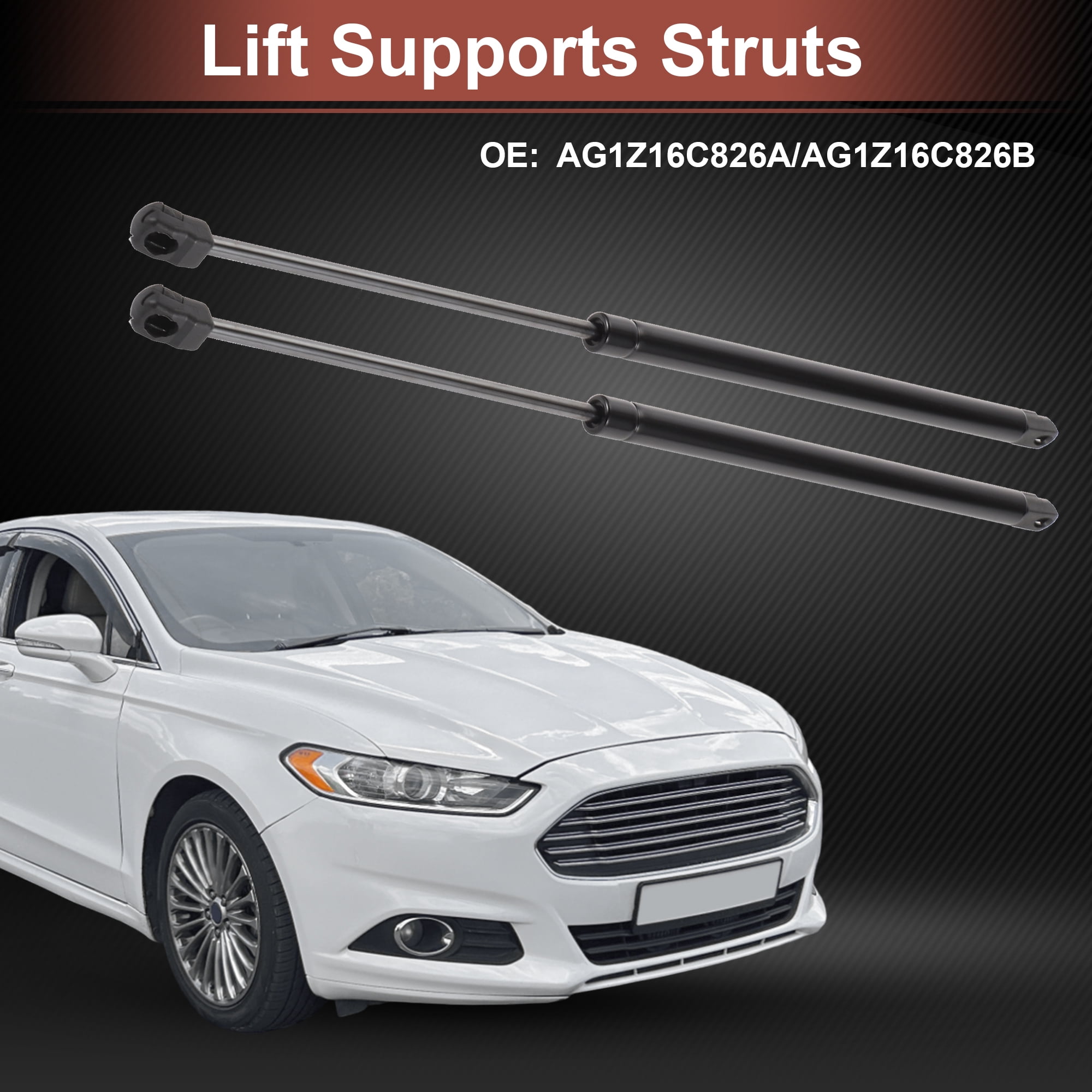 Unique Bargains 2Pcs Front Hood Lift Supports Gas Struts Fit for Ford Taurus 2010-2019
