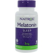 Natrol Melatonin 3 mg Sleep Time Release Dietary Supplement Tablets 100 ea (Pack of 3)