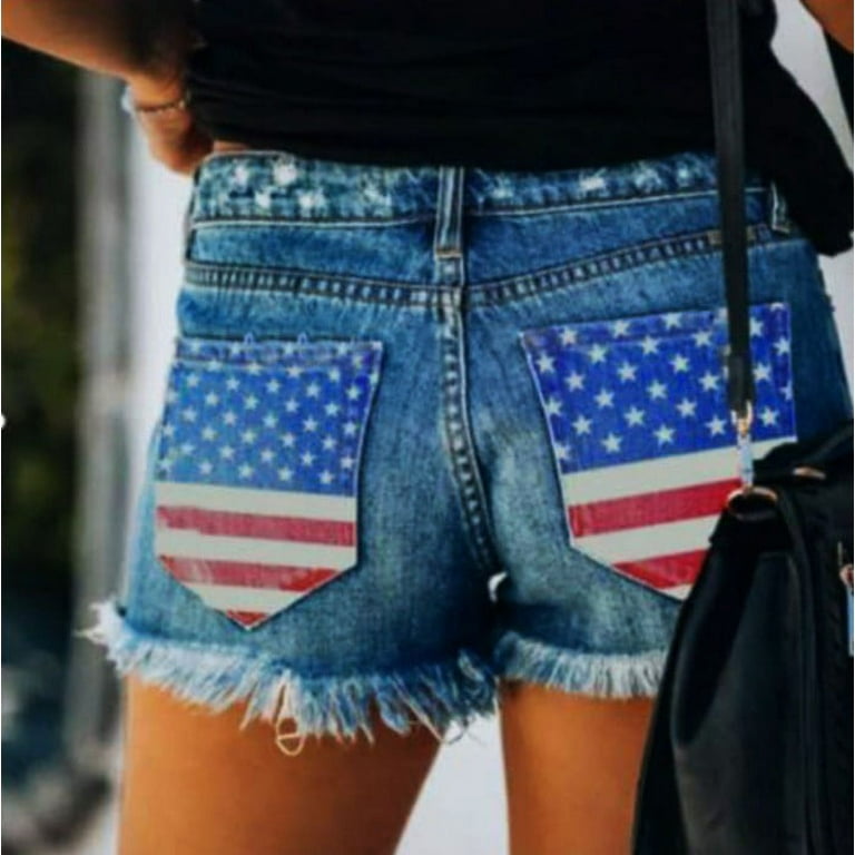 Ripped Jeans Pocket Four Denim Print Stretch Fashion Button Ripped Jeans Pocket Four Denim Print Stretch Fashion Button