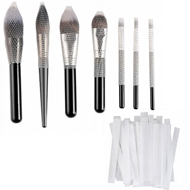 CLOTHOBEAUTY Juego de 40 protectores para brochas de maquillaje, cubierta de malla expandible reutilizable (no incluye brochas)