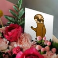 thumbnail image 3 of 3drose, Funny Cute Funky Hip Sloth Cartoon, 12 Greeting Cards with Envelopes, 3 of 7