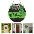 thumbnail image 4 of St. Patrick's Day Shamrock Door Sign, Welcome Door Hanger Door Decoration Door Wreath Front Door Wreath, 4 of 7
