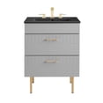 thumbnail image 4 of Modway Daybreak 24" Rubberwood MDF Particleboard Bathroom Vanity - Gray/Black, 4 of 8