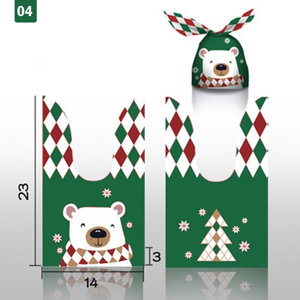 Timstono 10Pcs 2023 Christmas Latest Candy Gift Bag Xmas Packing Plastic Bag Decorations - Walmart.com