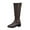Khaki, variant on Fashion Knee High Boots with Decorative Buckle and Side Zipper for Women - Stylish England Design for Modern Fashionistas