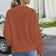 thumbnail image 3 of Fartey Women's 2025 Fall Oversized Sweater Loose Comfy Long Sleeve Crewneck Chunky Cable Knit Casual Pullover Tops Solid Color Half Turtleneck Jumper Sweaters, 3 of 6